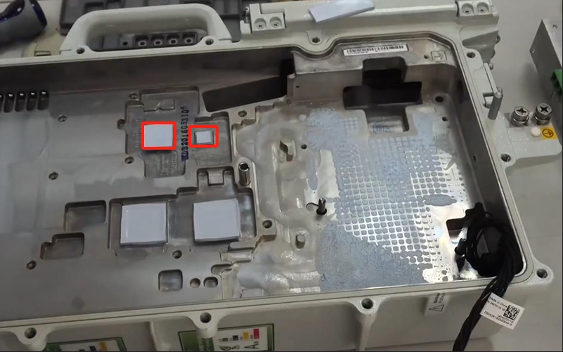 光模块部分的导热硅胶片